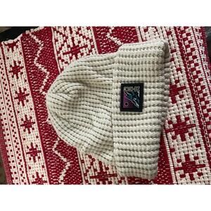 Burton Cream  Waffle Knit Beanie Hat OS